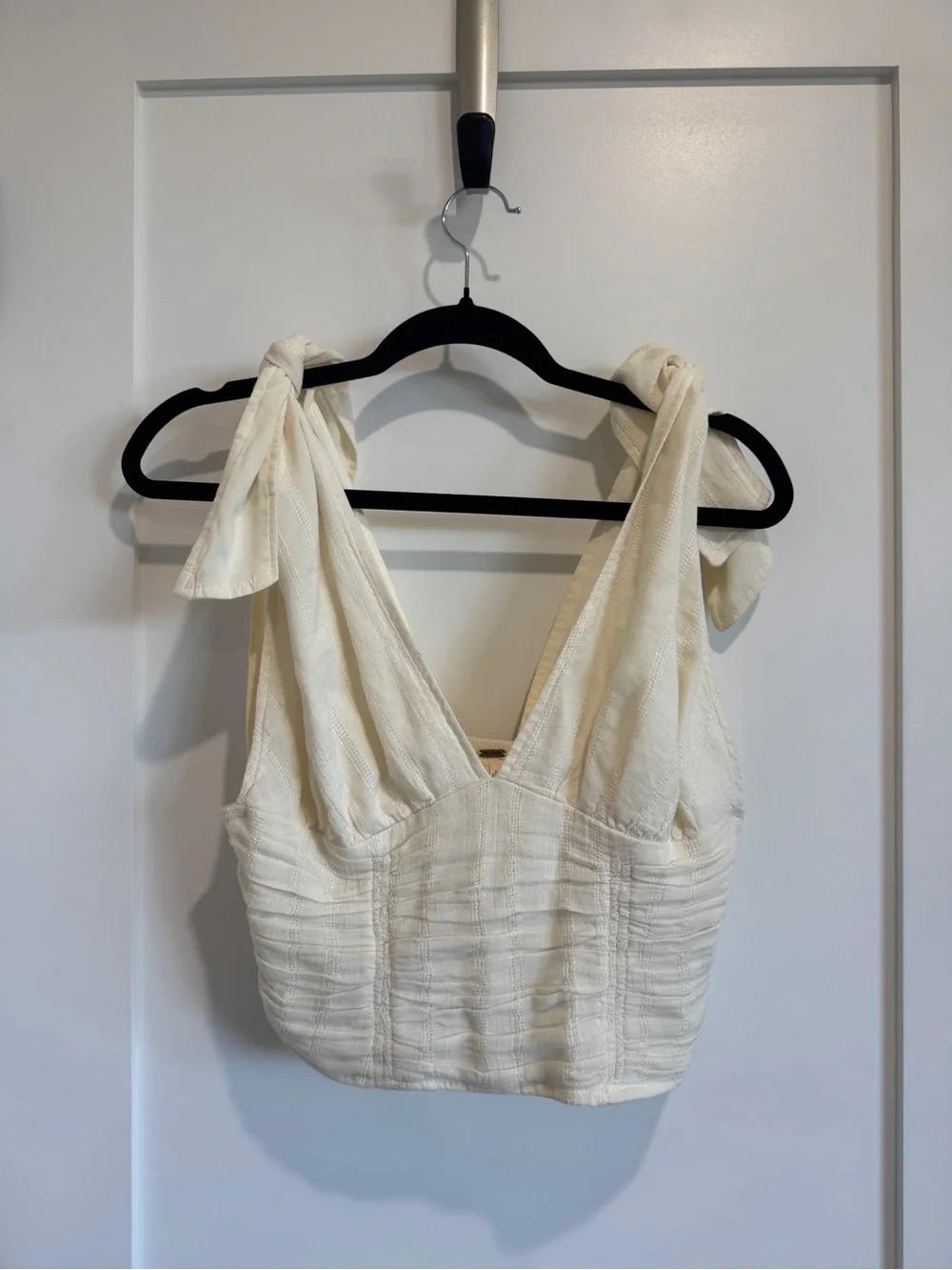 Free People Eva Shoulder Tie Crop Top